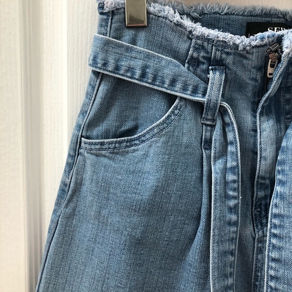 Wide Leg Tie Waist Jeans - Picture 3 of 5